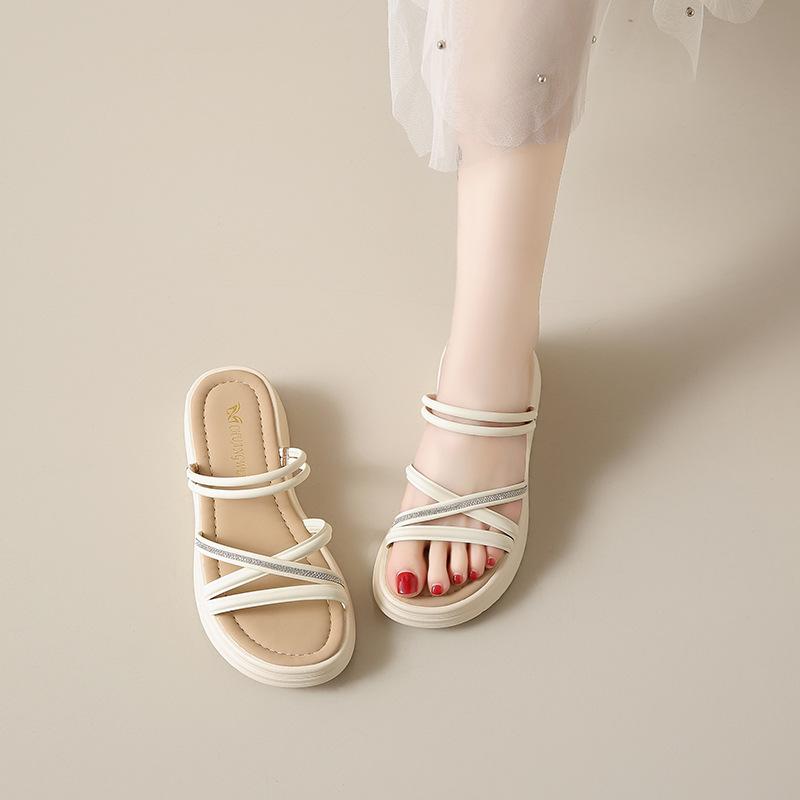 Two cool slippers, new summer fairy breeze one-word Roman beach sandals