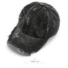 Men's spring and autumn washed distressed baseball cap, outdoor women's sports sun hat with brim