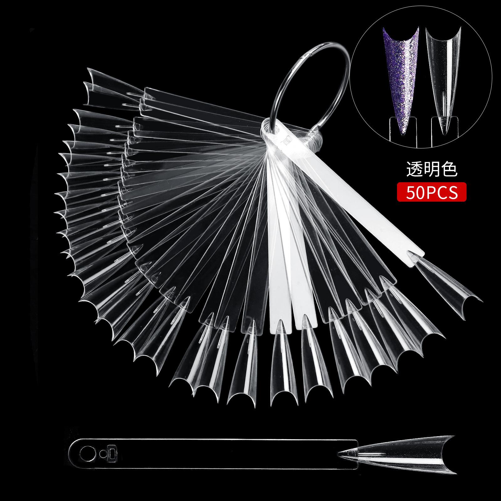 

Образцы для нейл-арта, 50 шт., веерная цветная карта, тренировочная пластина для ногтей с образцами лака, цветная демонстрационная доска