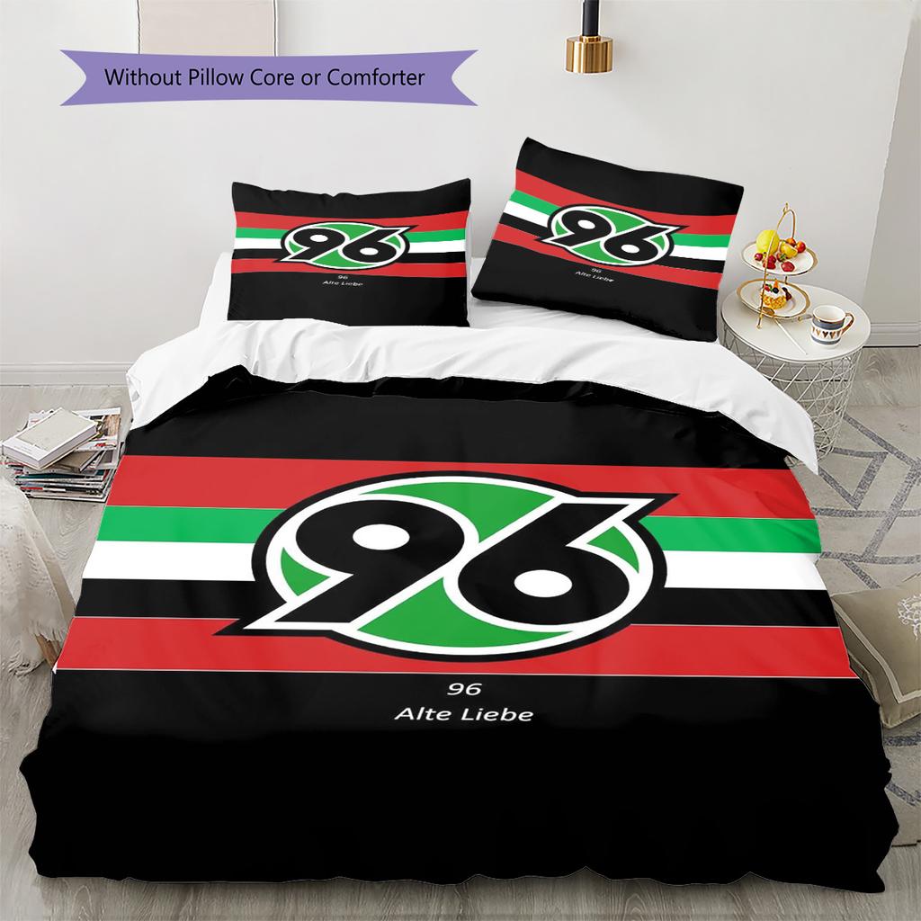 Hannover 96 Pattern Bedding Set Quilt Cover Pillowcase Home Decor Gift (1 * duvet cover + 2 * pillowcase, without core)