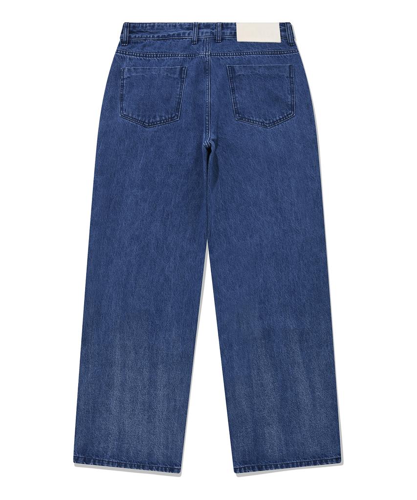 Palet Hand Brush Denim Pants Blue