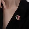 High-End Design Crystal Butterfly Brooch High-End Women'S Inlaid Zircon Corsage High-End Dress Accessories Women