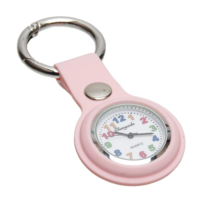 

GoodsLand [ 7 colors ] pocket watch nurse watch kids key ring upside down clock boy girl GD-KIDSCLOCK-PK