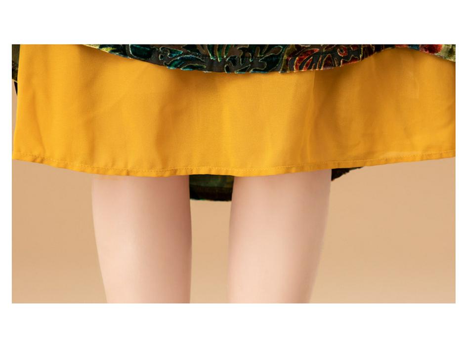 Rochie Slim Hangzhou Real Velvet - Nou Primăvară/Toamnă 2024 Fustă Flock din Mătase de Dud pentru Femei