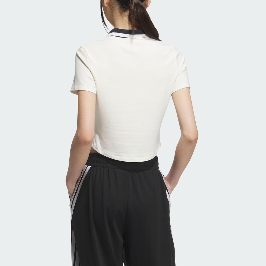 adidas Sportswear SS25 Fashion Slim Fit Short Sleeve Polo Shirt Women Tops KC0075