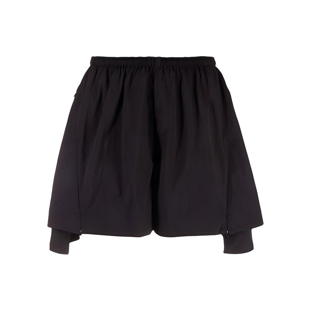 Y-3 FW21 Logo Asymmetrical Hem Loose Solid Color Shorts Women shorts Black HB2789
