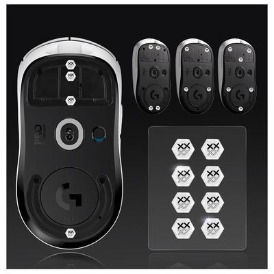 IMMOENUC Universal Mouse Sole Smooth Durable Thin Super Strong Glass Mouse Foot 6mm 8 Grain DIY Hexagonal Mouse Replacement Foot Pad Game Mouse