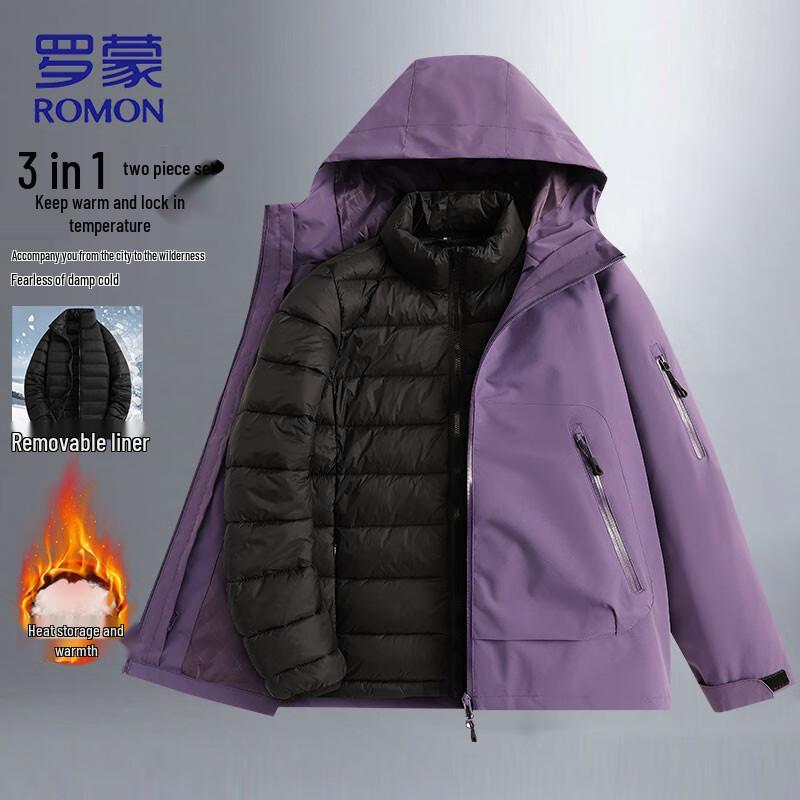 

ROMON Men s 3-in-1 Winter Outdoor Jacket 5XL