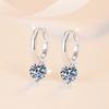 2026 New Style Unique Shape S925 Sterling Silver 1Ct*2 VVs1 Moissanite Diamond Hypoallergenic Hoop Earrings Engagement Gift