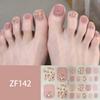 Waterproof Long Lasting ZF 3D Faux Rhinestone Stereo Pattern Full Cover Finished Toe Nail Stickers, Skin Brightening Toenail Decals