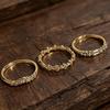 Women Twig Leaf Stackable Gold Rings Set Vintage Zircon Bands Dainty Jewelry for Birthday Holiday Anniversary