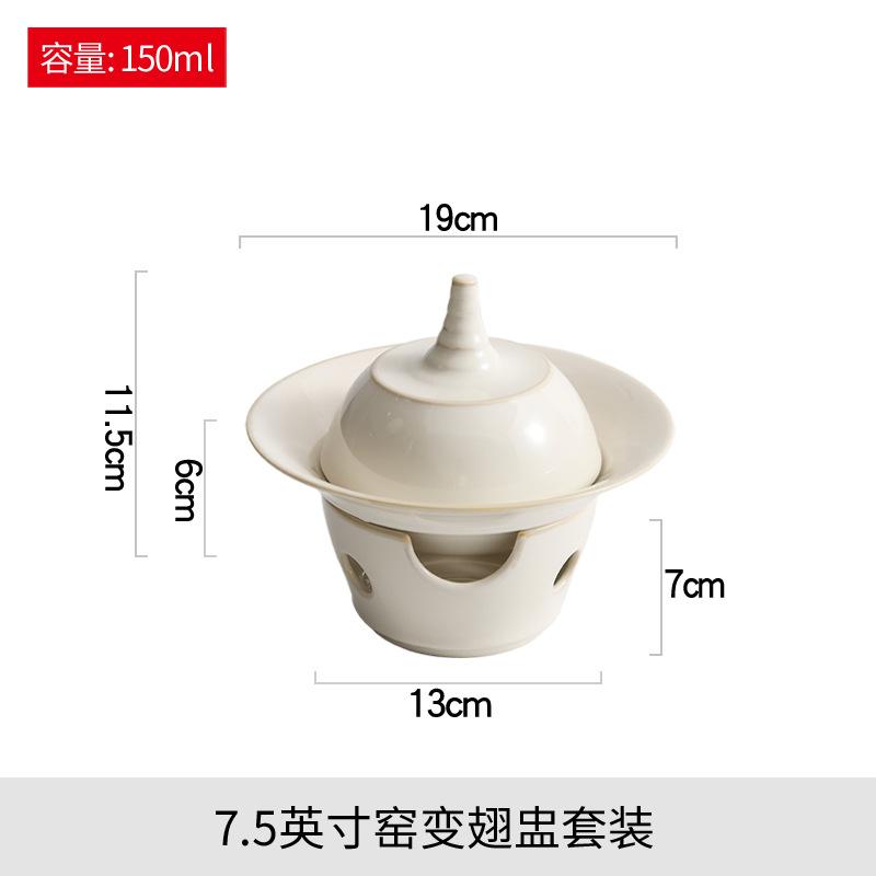 Ceramics Dining Plate Heating Furnace Insulation Tray Dessert Bowl Stew Sashimi Plate Fruit Dish Salad Bowl Soup Plates Tray