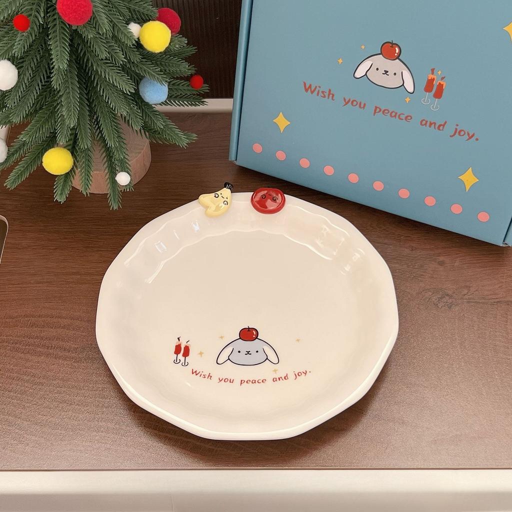 Fruit Paradise Ceramic Tableware Set High Aesthetic Bowls Plates Salad Dessert Deep Dishes