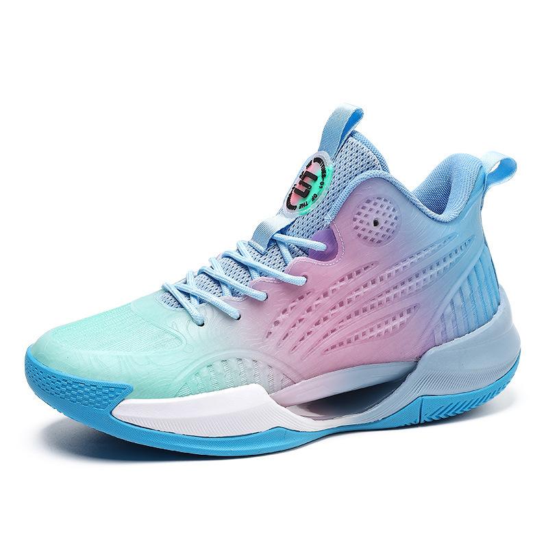 

Азотные противоскользящие баскетбольные кроссовки для мальчиков, детей и молодых профессионалов, практичные, легкие, дышащие спортивные кроссовки для женщин, светящиеся 36