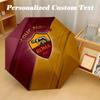 8 Rib Auto Folding Umbrella AS Roma Print Custom Name Text Portable Rain Gear