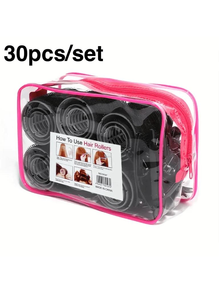 30pcs/set Self Grip Heatless Hair Curling Roller Hair Curlers DIY Hair Styling Accessories For Women