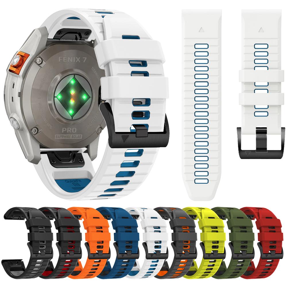 QuickFit 22mm 26mm Silicone Watch Band For Garmin Fenix E 8 5 5X 6X 7 7X/Epix Pro Gen 2 TACTIX/Mk2 Mk2i G1/MARQ/Enduro 3 2 Strap