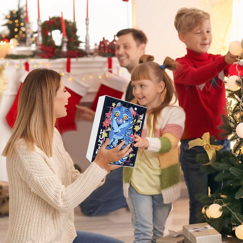 Kpop Caçadores de Demônios Calendário do Advento Caixa Surpresa Com 24 Chaveiros Pingente de Mochila Ornamento Calendário de Contagem Regressiva Jogo Engraçado Presente