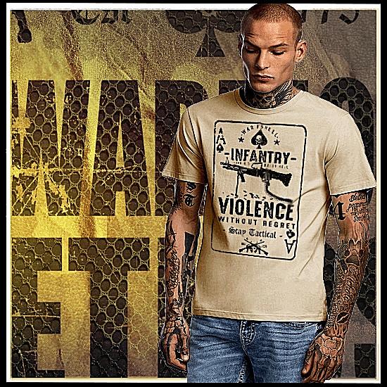 Combat T-shirt Military Infantry Grunt Violence Tactical Assault Infantryman Tee