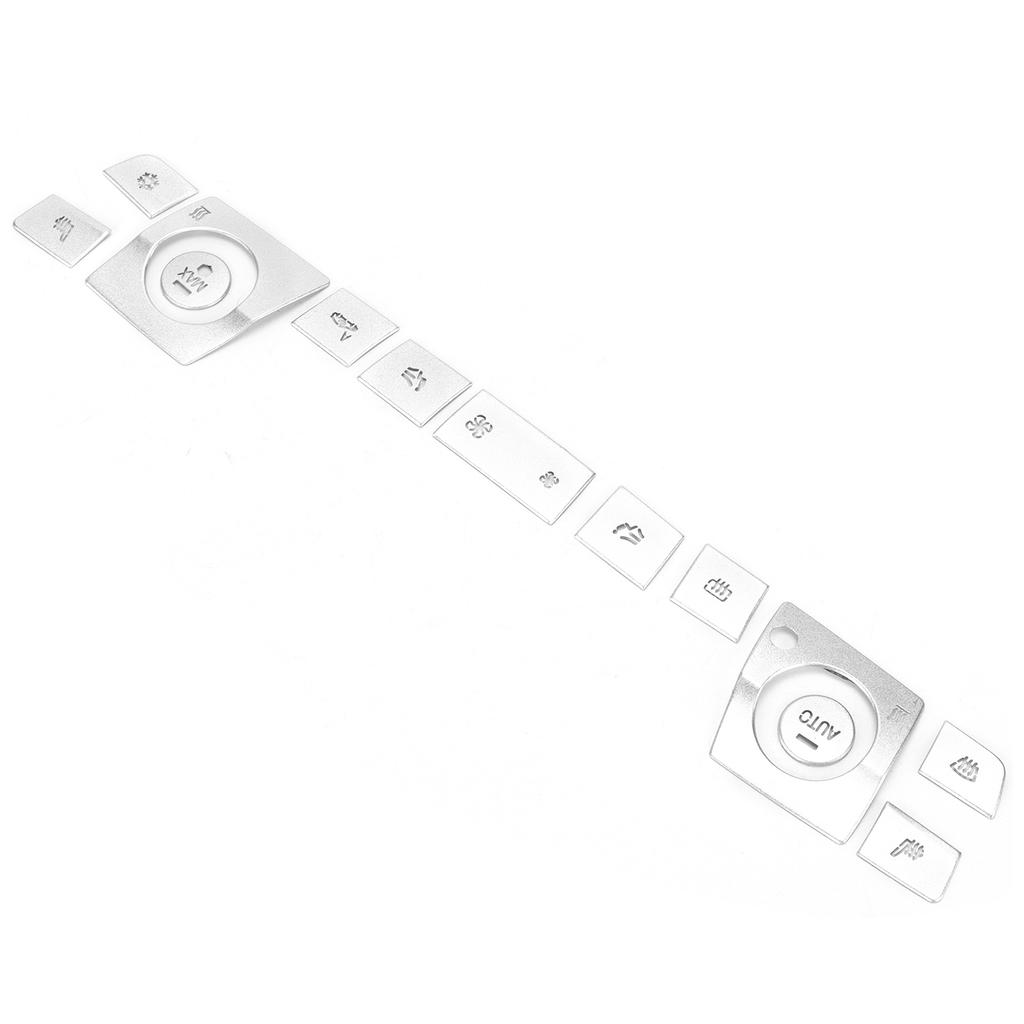 13-teiliges Set Klimaanlagenschalter-Aufkleber Silber Ersatz für 3er F30 2013-2018