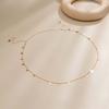 Fashion Metal Sequin Round Pendant Back Chain Necklace For Women Simple Long Tassel Sexy Body Chain Jewelry Accessories