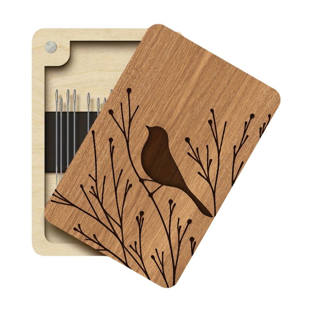 

Sewing Machine-Themed Magnetic Needle Case Handmade Decorative Sewing Storage Box Vintage with Magnetic Closure