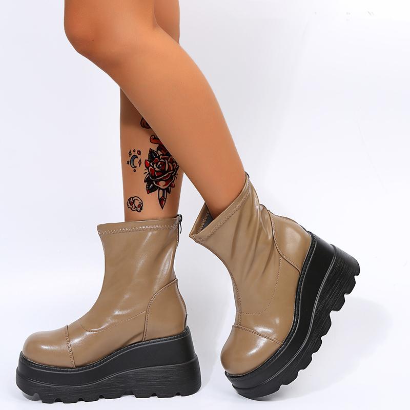 Brand New Ladies INS Chunky Heels Platform Boots Women  Autumn Winter Woman Shoes Fashion Female Motorcycles Boots