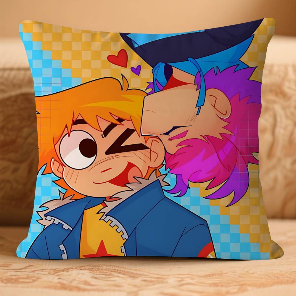 

Scott ANIME P-Pilgrim Наволочка Съемный Моющийся Чехол для подушки – Всесезонный Мягкий Лен 16x16Inch