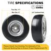 Universal Fit Flat Free 11x4.00-5 Lawnmower Tire 5" Centered Hub, 3/4" Bushing Lawn Mower Tire Smooth Tread Tire Zero Turn