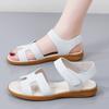 Women Black Sandals Summer White Dressy Open Toe Casual Flats Sandals Plus Size