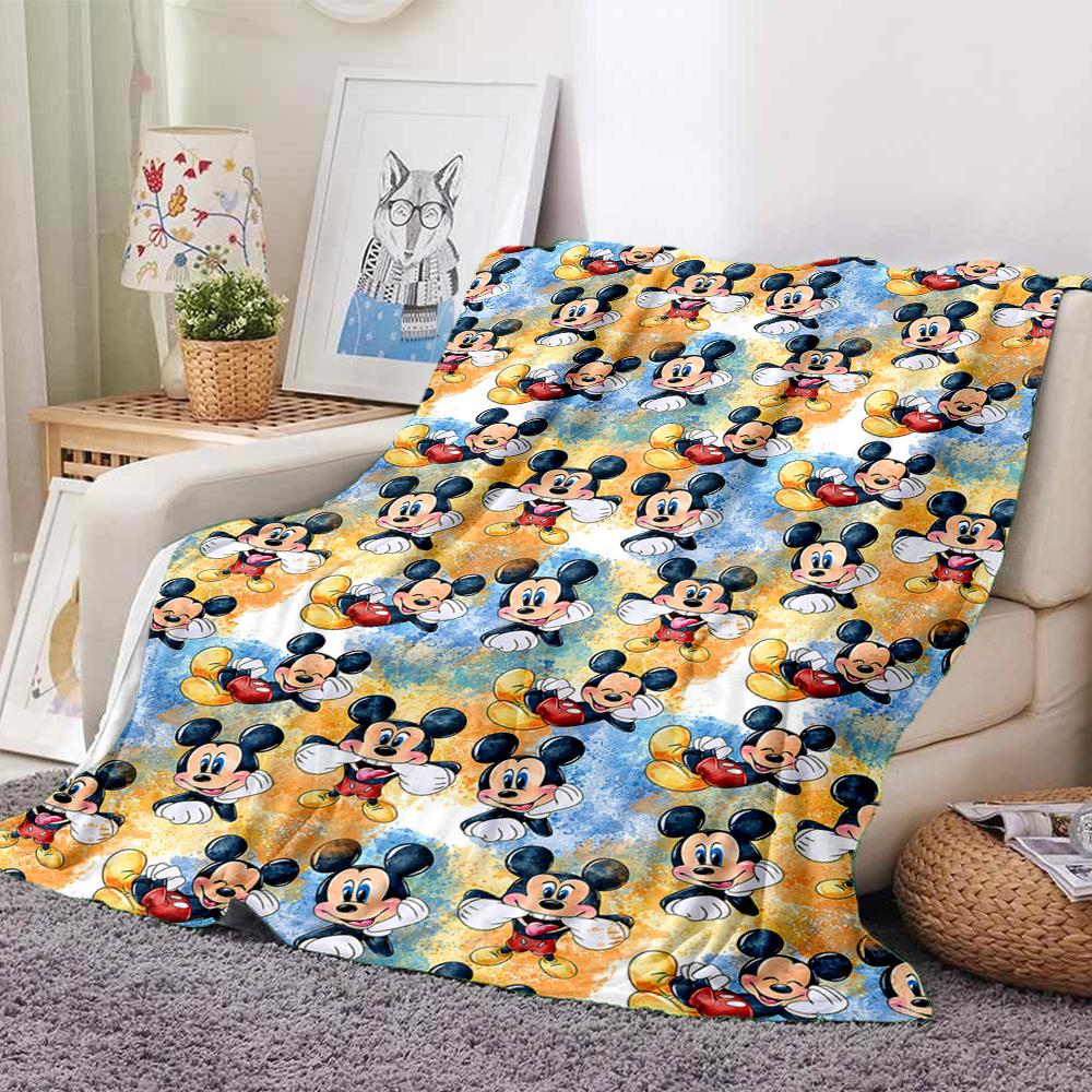 1Pc Mickey Mouse Blanket Soft And Comfortable Casual Warm Camping Travel Christmas Halloween Xmas Gift M928687