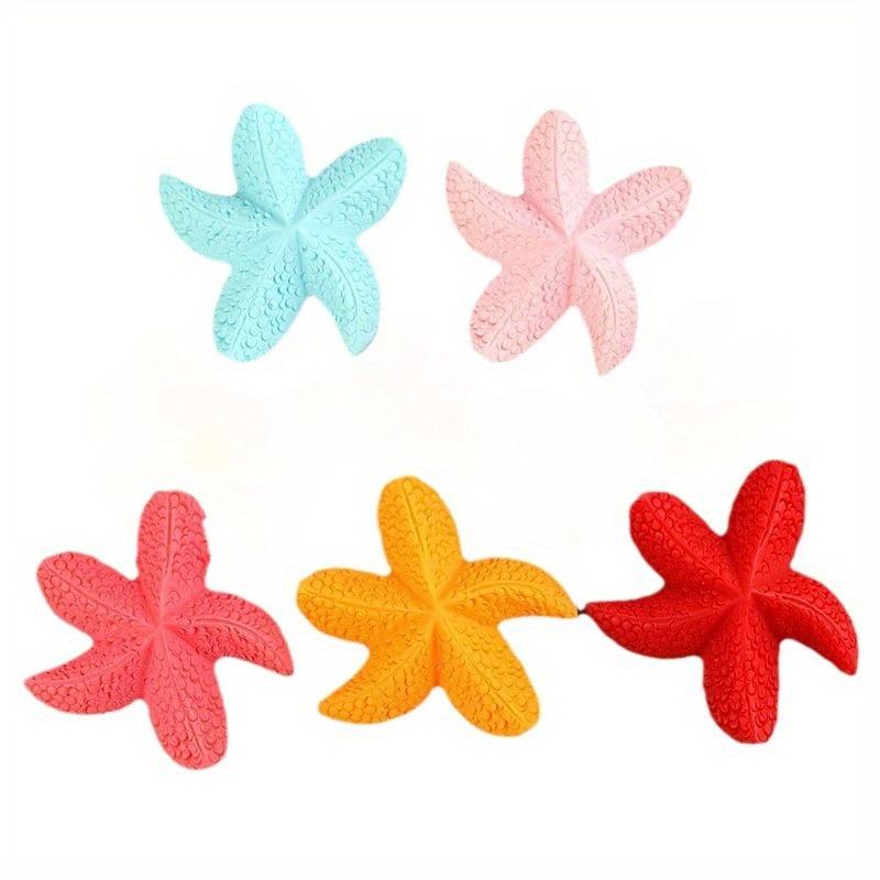 5pcs Aquarium Beach Starfish Decorative Ornaments,Starfish Resin Charms Ocean Sea Star DIY Accessories for Phone Case Decoration