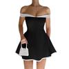 2024 Autumn/Winter European and American Women's Fashion Cross-Border New Arrivals: Stylish and Sexy Strapless One-Shoulder Slim-Fit Short Dress
