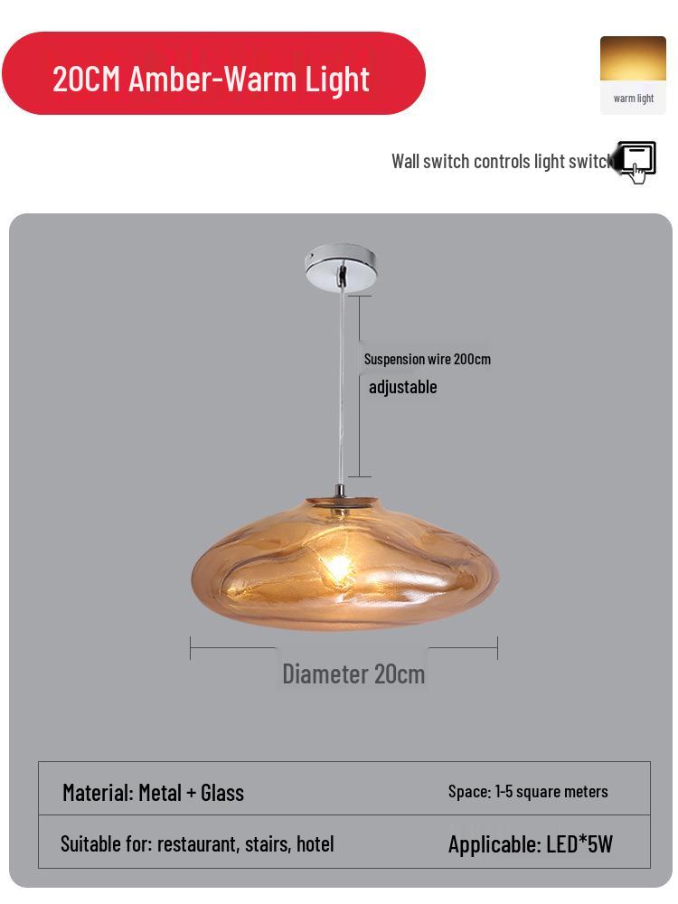 Designer Glass Cloud Staircase Pendant Light for Loft or Villa Living & Dining Rooms