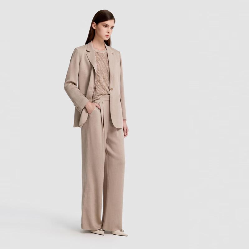 ELLASSAY High-Waisted Straight-Leg Trousers XS