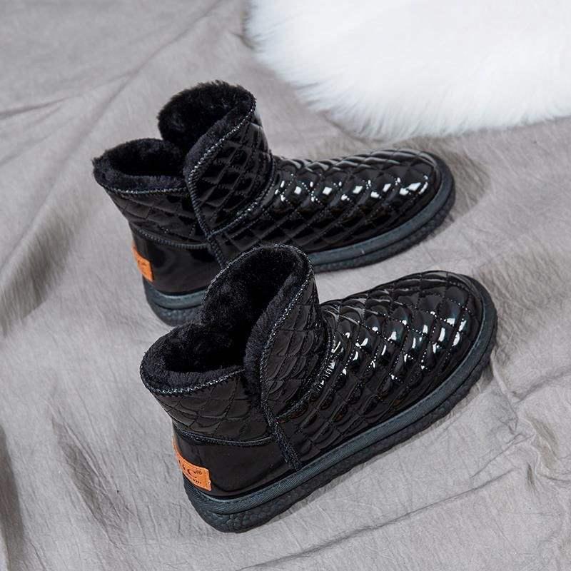 

Женские зимние ботинки-инфлюенсеры 2025: Флисовая подкладка, толстая подошва, нескользящая теплая хлопковая обувь Size 40