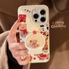 Crystal Ball Shaking Stand Suitable for Iphone16 Apple 15 Promax Mobile Phone Case 14 Lanyard 13 Plush 17