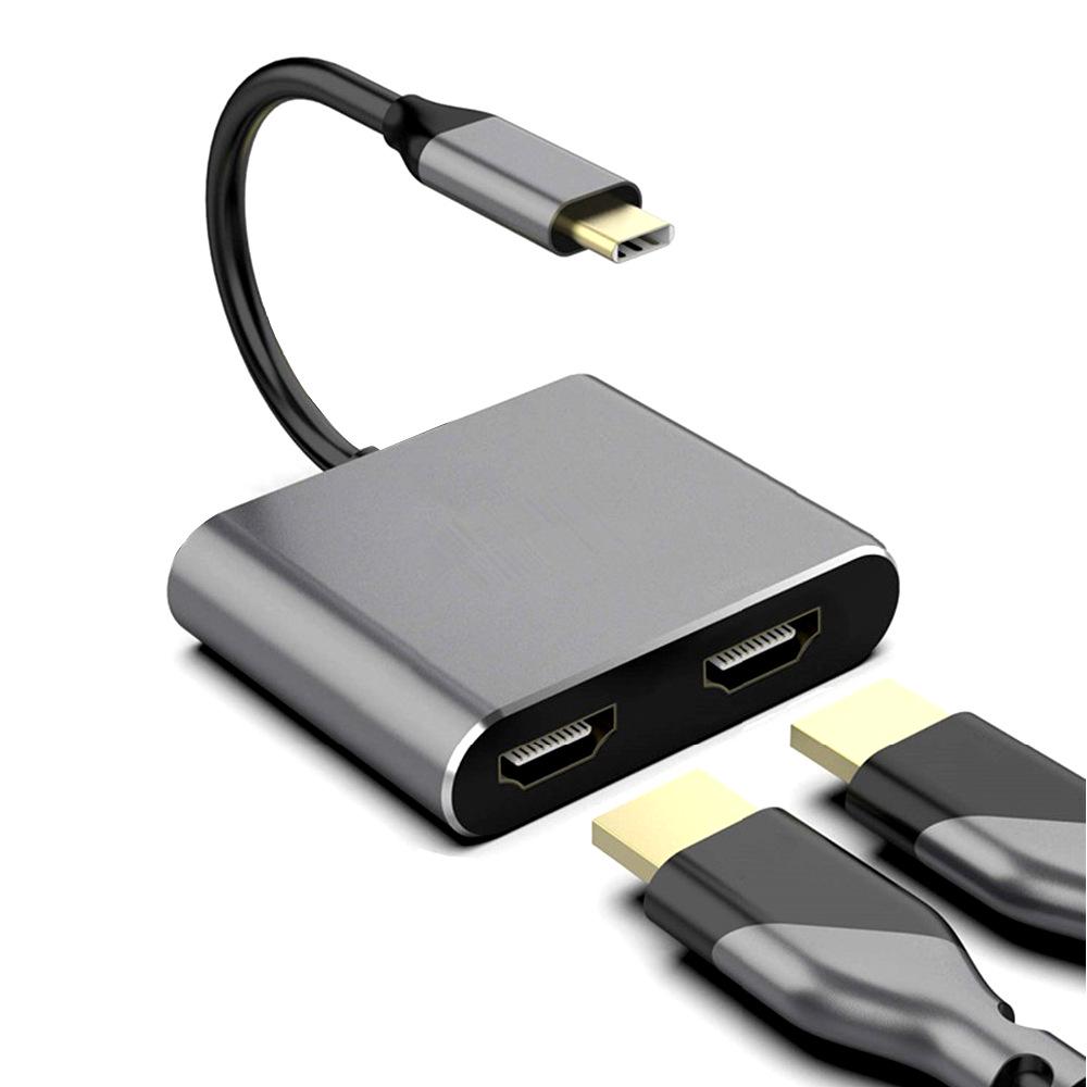 4-in-1 USB-C Docking Station: Dual HDMI 4K for Switch, Phone, ROG, Tablet