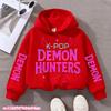 Children's KPop Demon Hunters Hoodies Girls Pink Boy Pink Tops Sweatshirt Long Sleeve Pullovers Coat Autumn Winter Casual Hooded