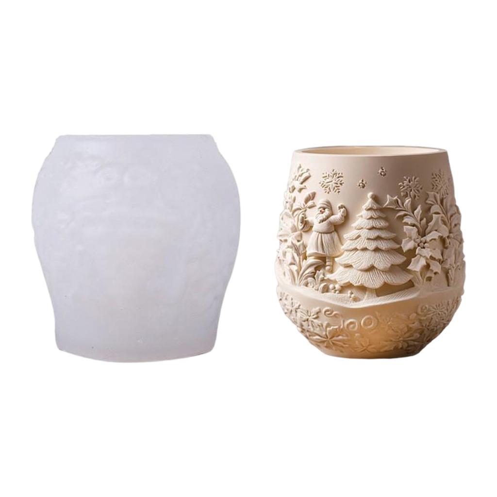 DIY Silicone Molds For Scented Candles, Vases, Christmas Flower Pots, And Plaster Cups