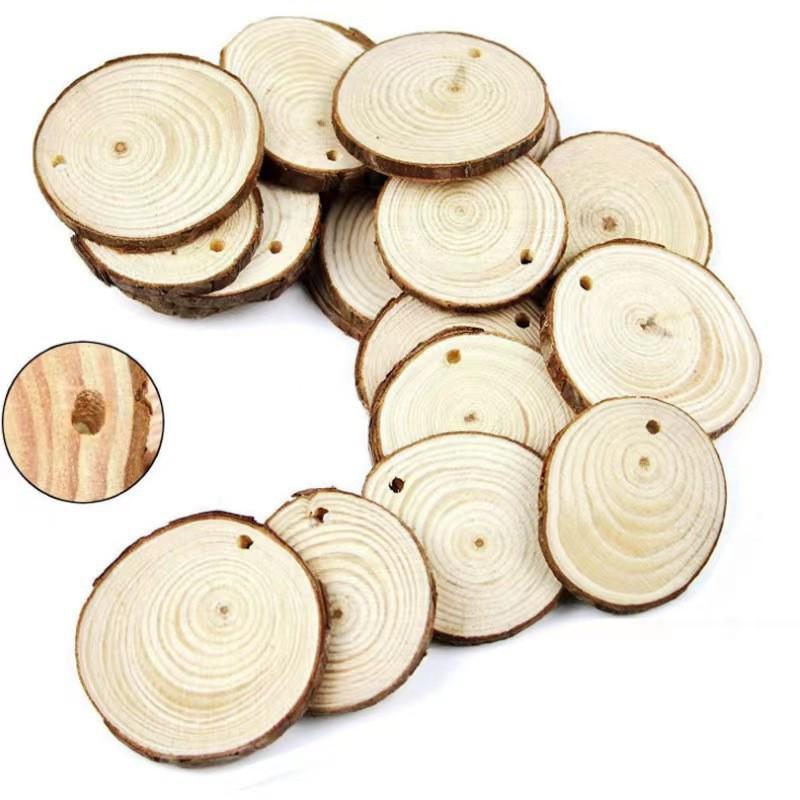 

Круглые спилы дерева с отверстиями - DIY Полированные спилы сосны с годичными кольцами для фотореквизита и настенного декора.