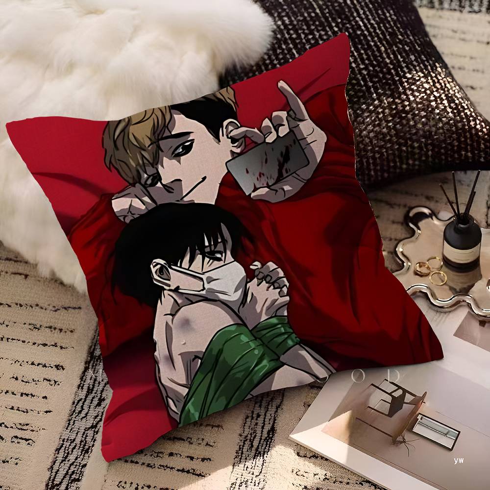 Cartoon Horror KKilling SStalking Personalized Pillow Cover Kids Bedroom Wild Party Decor Pillowcase Kid Birthday Shower Gift