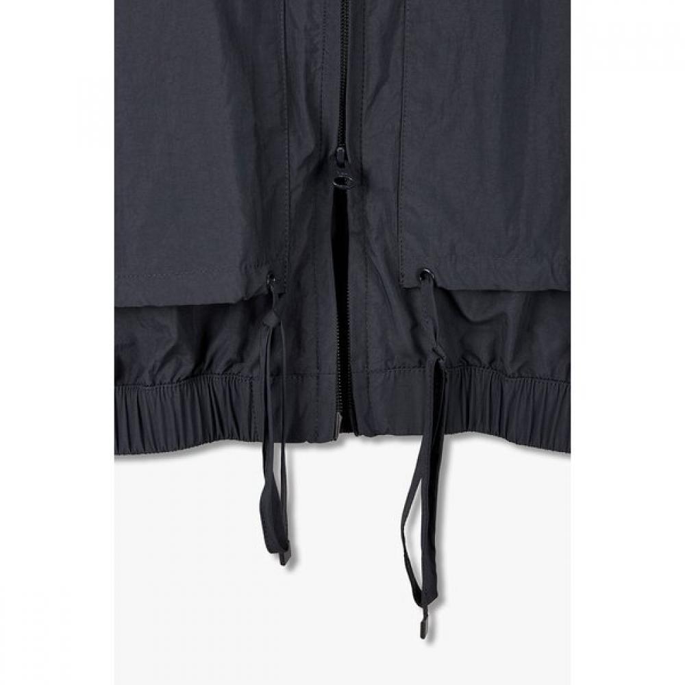 Studio Tomboy Shirred Sleeve Hooded Zip Up Jumper 9106313003