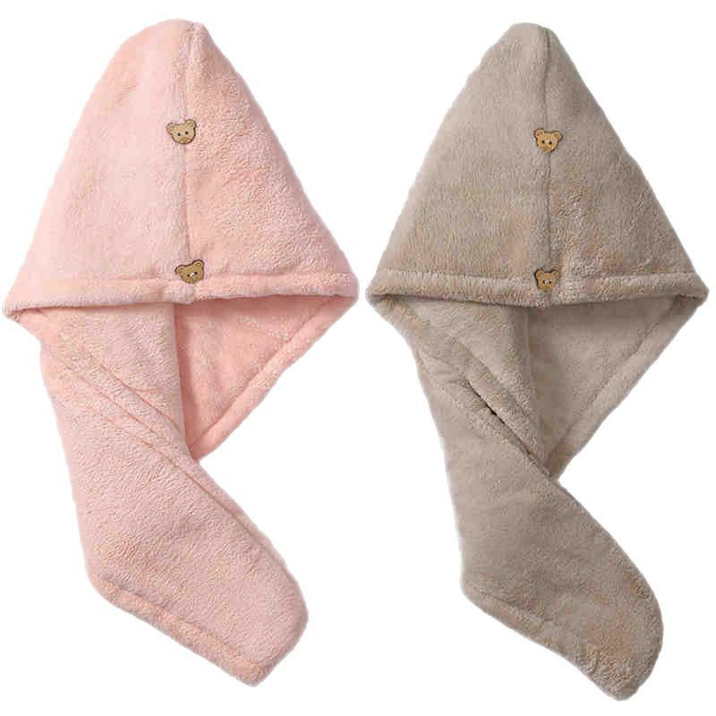 Double Layer Quick-Dry Hair Towel Cap for Adults & Kids - Super Absorbent