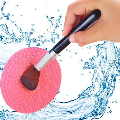 1pcs Round Shaped Silicone Brush Cleaning Mat Makeup Brushes Clean Tools Cosmetic Cleanser For Make Up Eyes Face Brush