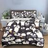 Cute Penguin Themed Home Decor Set Bedding Set With 1 Duvet Cover 2 Pillowcases Single Double King Queen, Gift