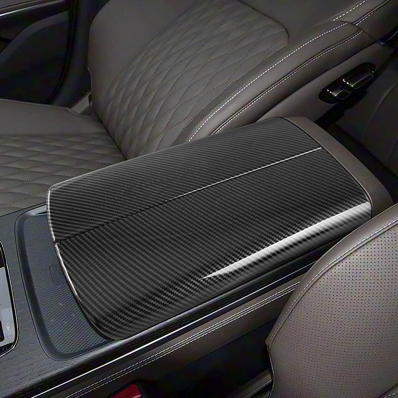 Car Styling Center Console Armrest Box Panel Decoration Cover Trim For BYD Han Carbon Fiber Color Interior Accessories