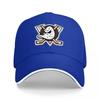 Anaheim Ducks NHL Hockey Team Logo Embroidered Black Baseball Cap with White Trim and Structured Design for Fans