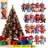 Weihnachts-Holz-Hängeornamente, Niedliche Cartoon-Mädchen-Charakter-Anhänger für den Weihnachtsbaum, Holz-Festtags-Deko-Set aus 16 oder 32 Stück