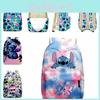 Cute Stitch Backpack For Kids With Zippered Compartments And Pockets